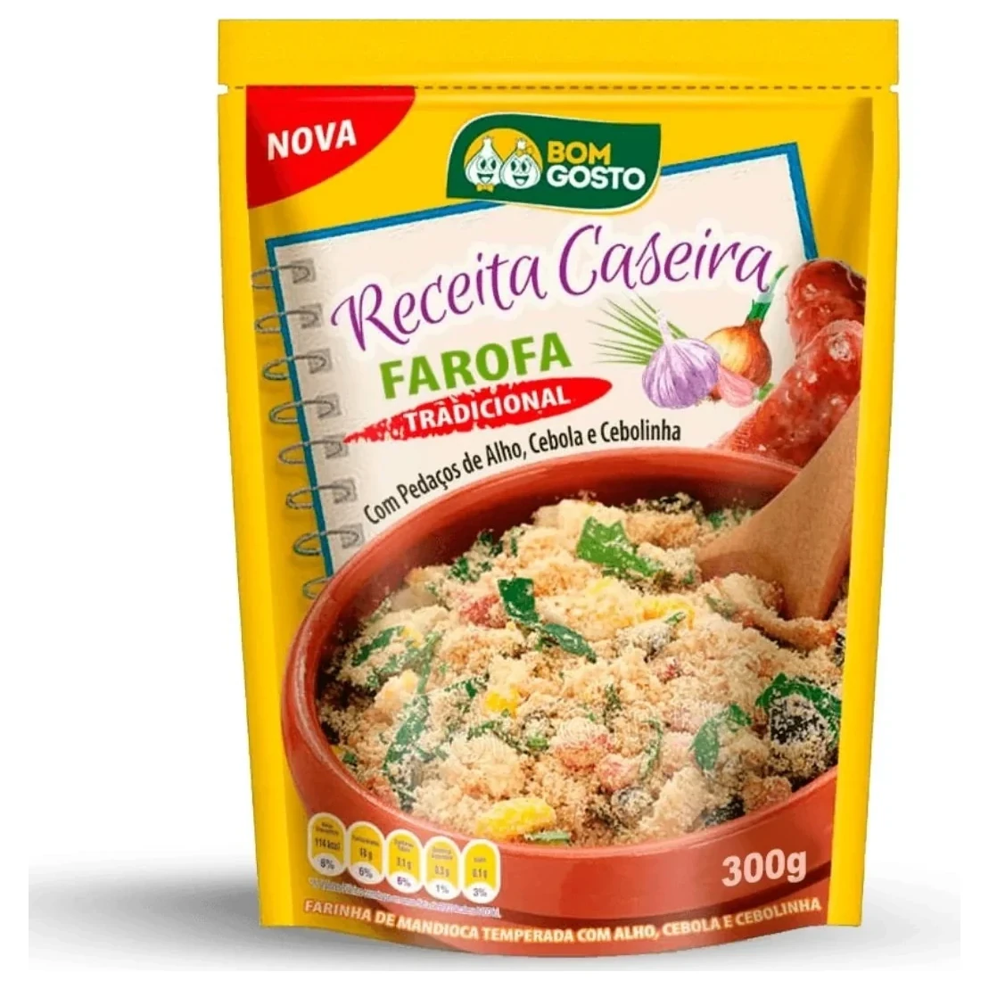 Farofa Pronta Tradicional Bom Gosto Pacote 300g