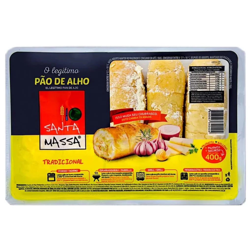 Pão Alho Original Santa Massa 400g