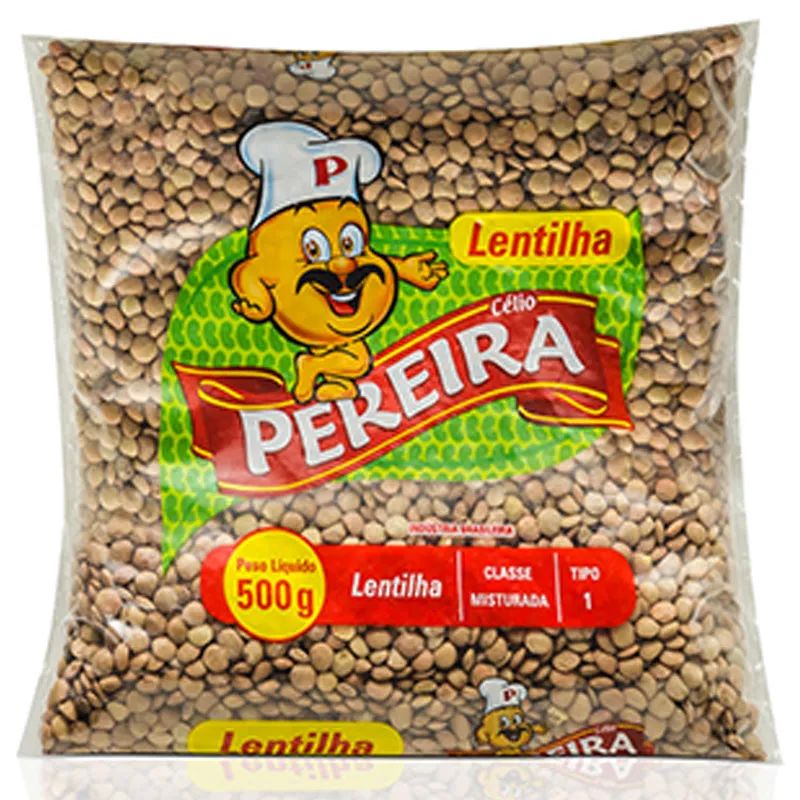 Lentilha Seca Tipo 1 Media Pereira Pacote 500g