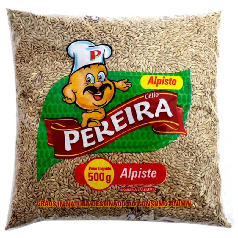 Semente Passaro Alpiste Pereira Pacote 500g