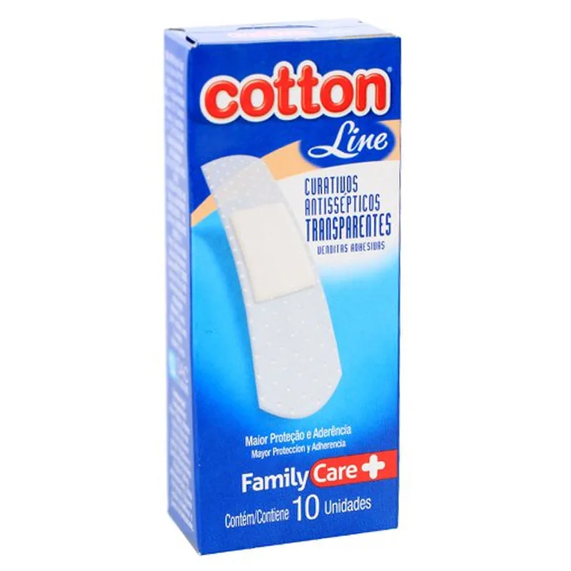 Curativo Transparente Cotton Line Caixa 10 Unidades