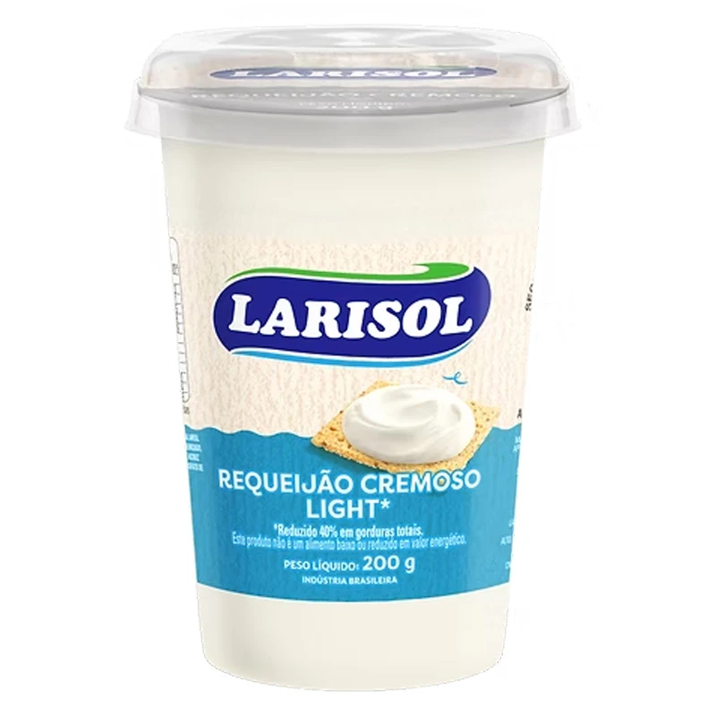 Requeijão Cremoso Tradicional Light Larisol Pote 200g