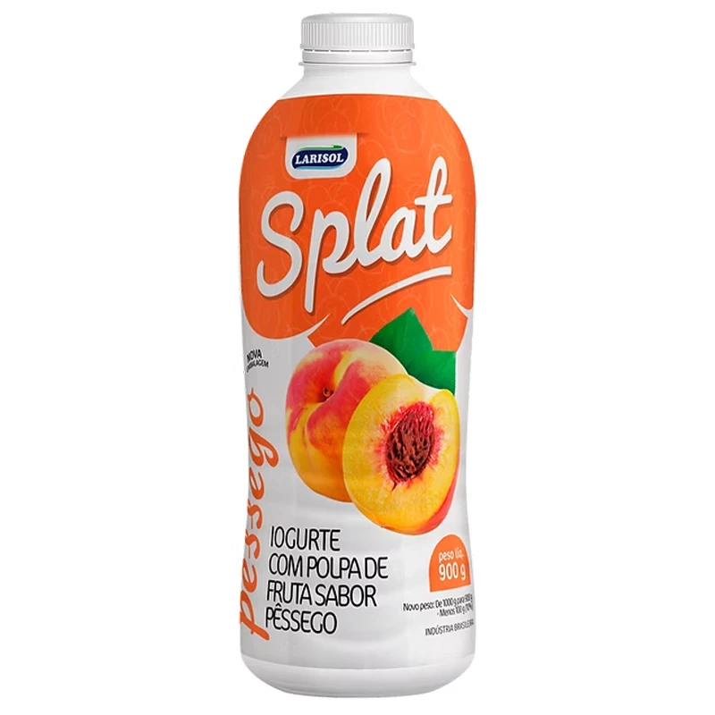 Iogurte Splat Pêssego Larisol Garrafa 900g