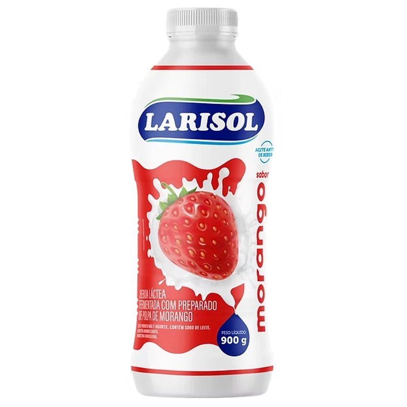 Bebida Lactea Fermentada Morango Larisol Pote 900ml
