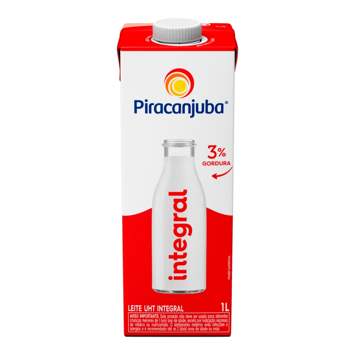 Leite Longa Vida UHT Integral Piracanjuba Caixinha 1L