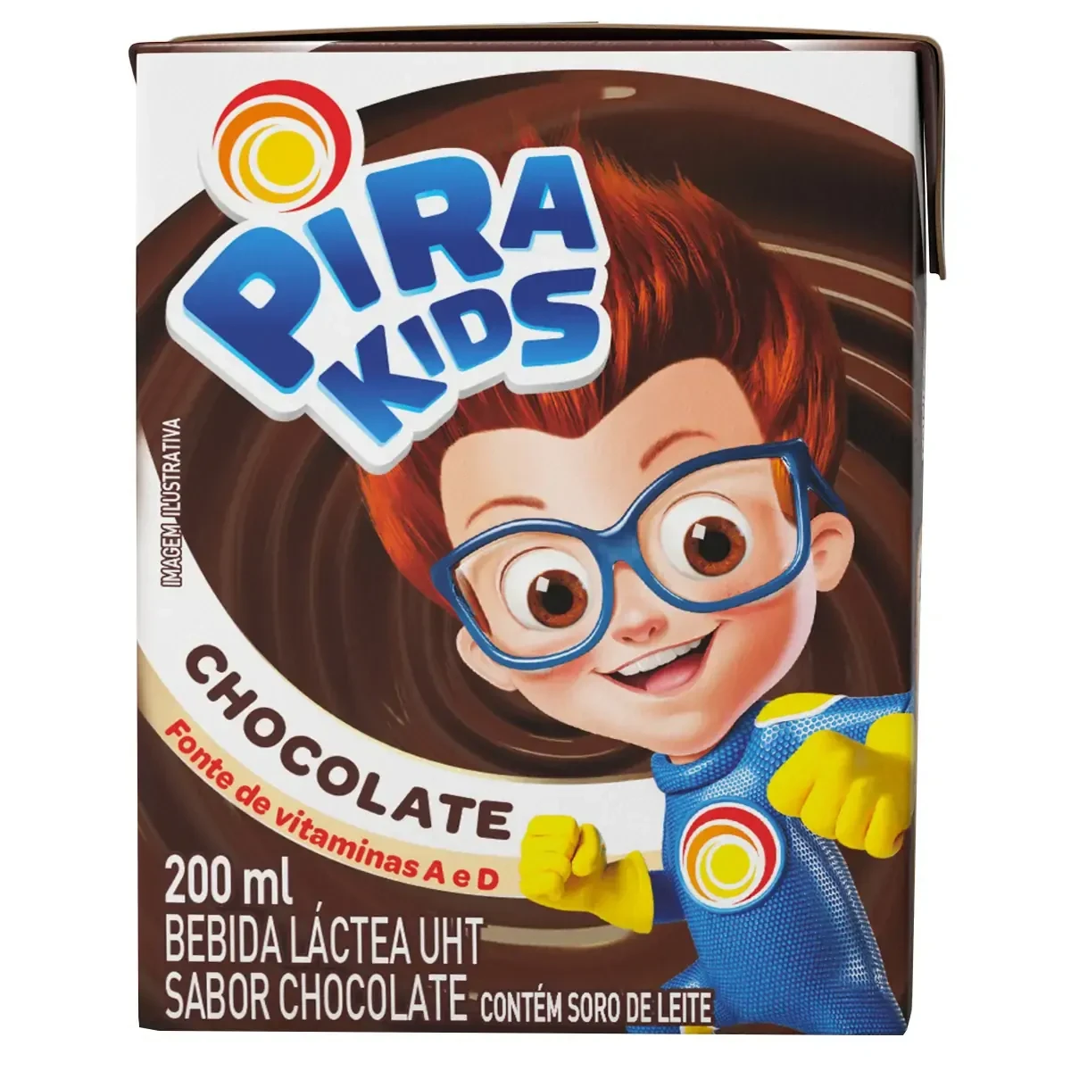 Bebida Lactea UHT Chocolate Pirakids Caixinha 200ml