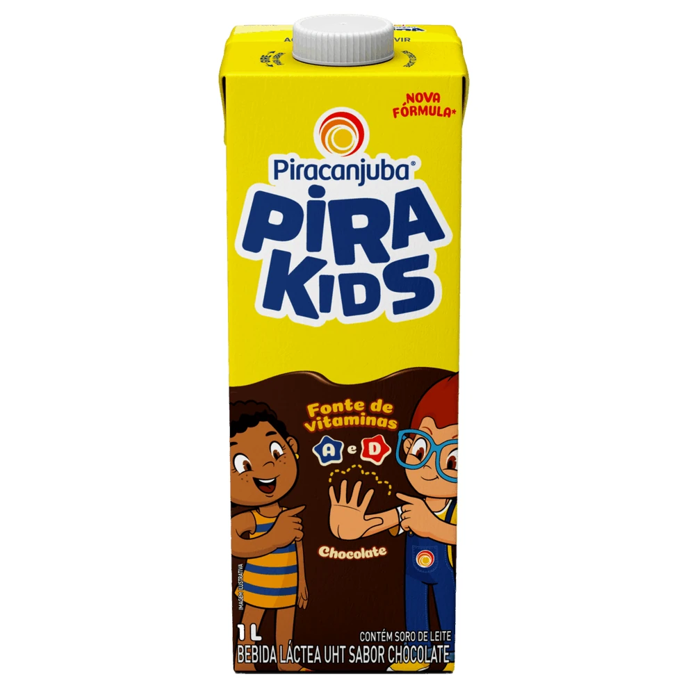 Bebida Lactea UHT Chocolate Pirakids Caixinha 1L