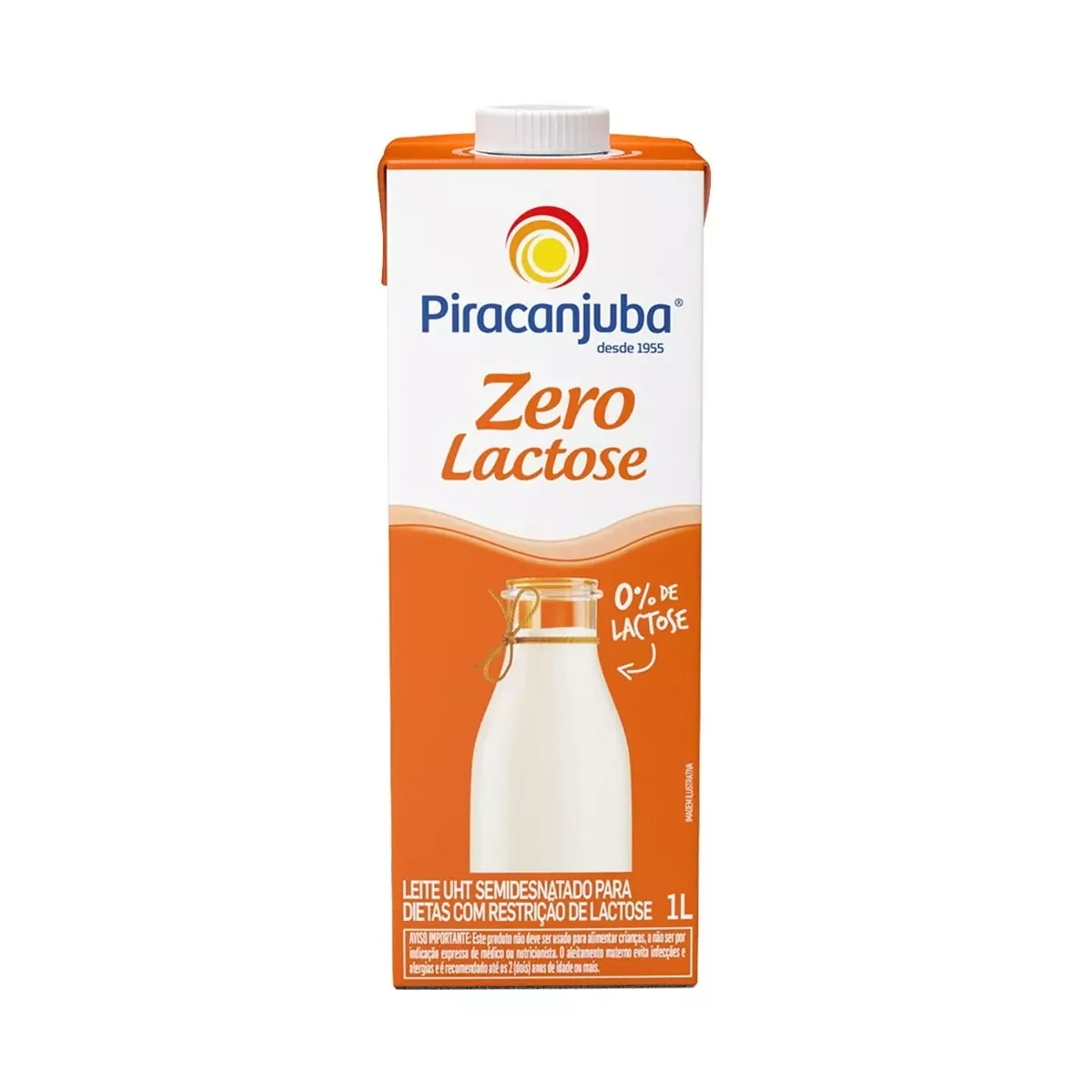 Leite Longa Vida UHT ZERO Lactose Piracanjuba Caixinha 1L