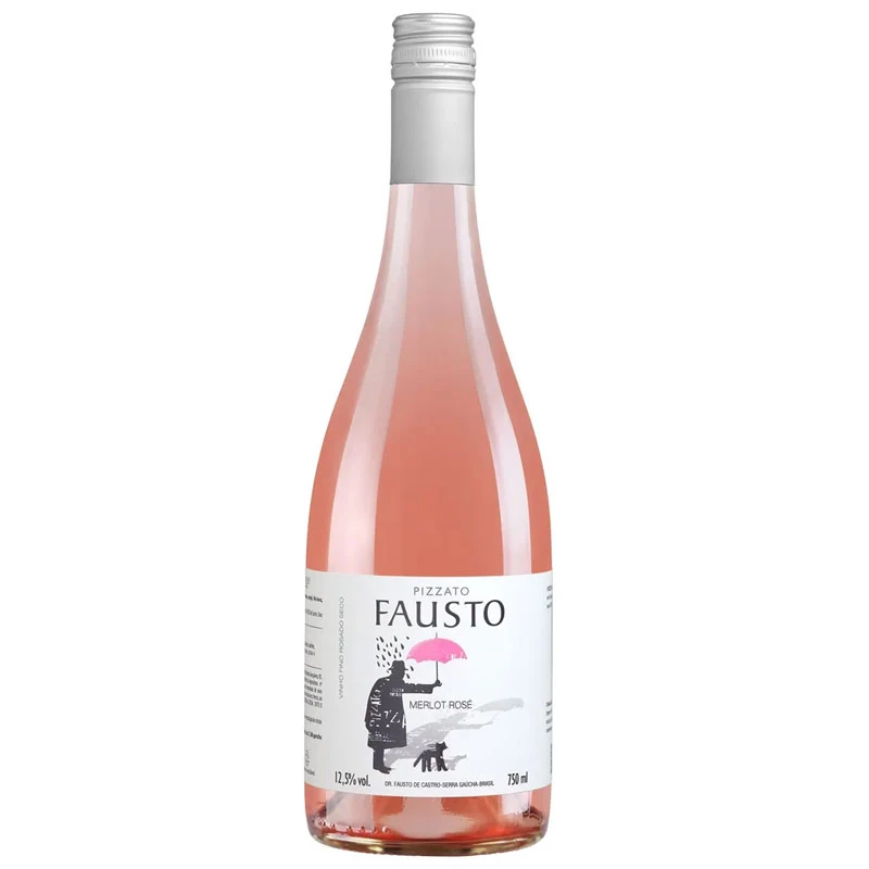 Vinho Rosé Nacional Fausto Merlot 750ml