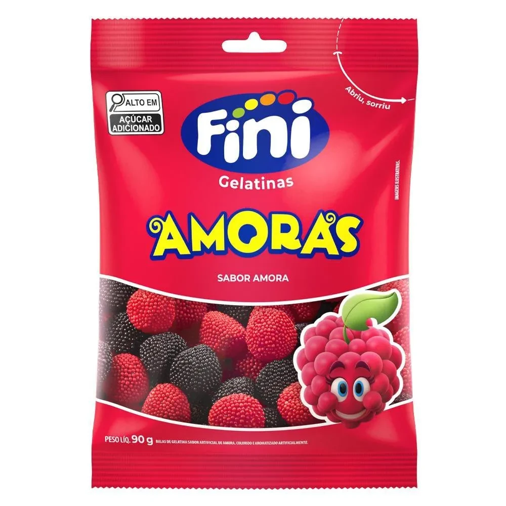 Bala Gelatina Amora Fini Pacote 90g