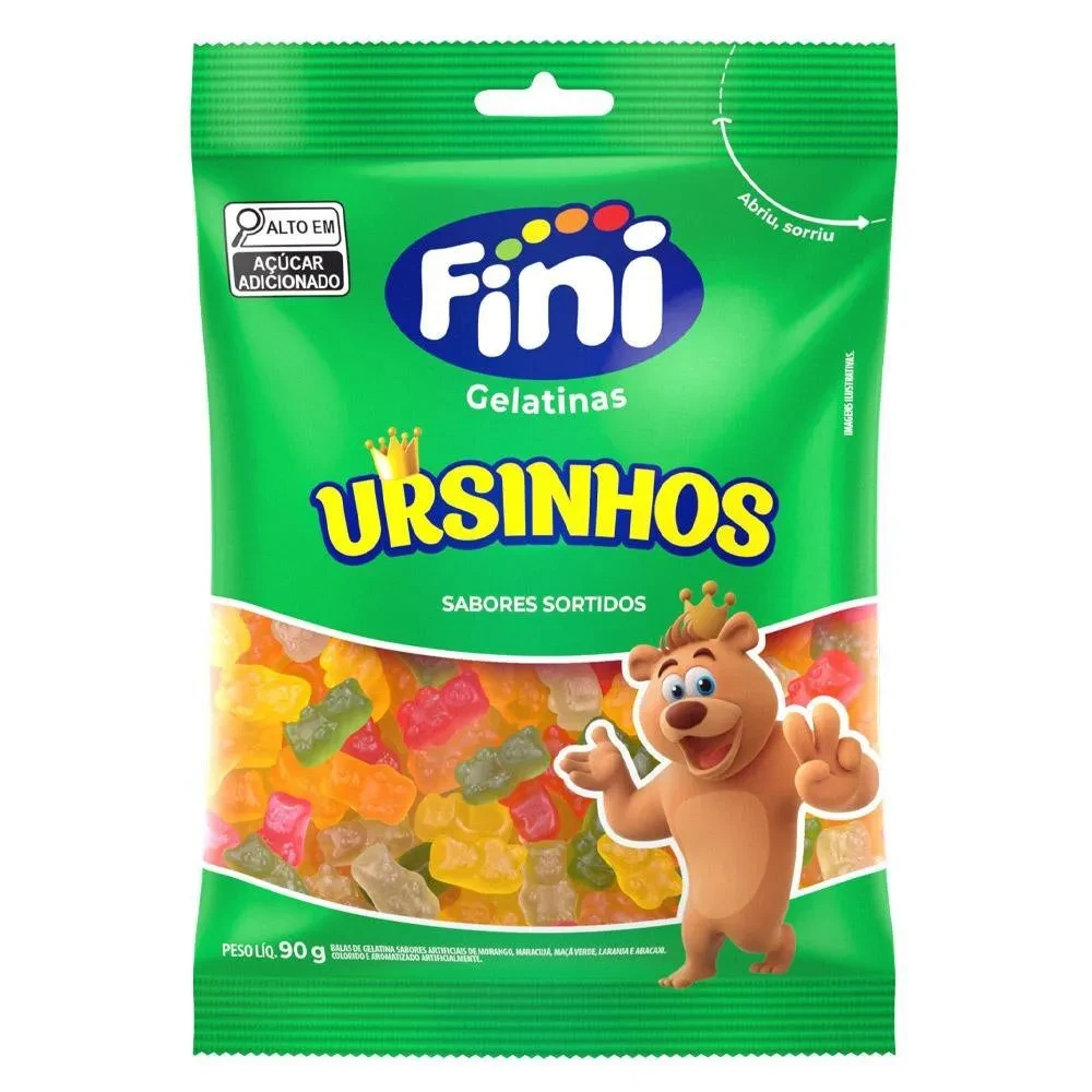 Bala Gelatina Ursinhos Fini Pacote 90g