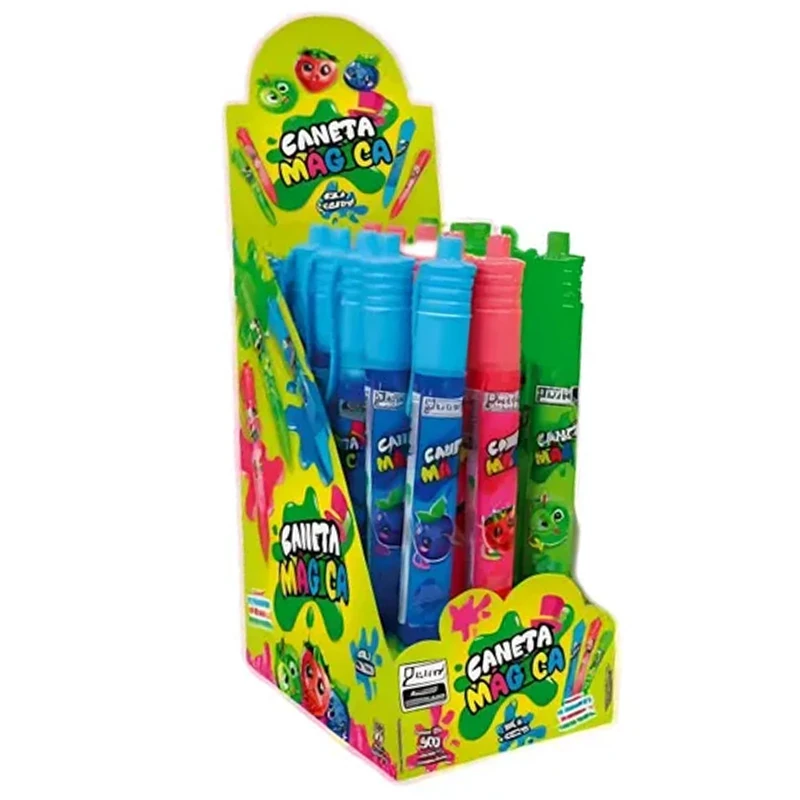 Bala Líquido em Gel Slime Caneta Magica Blueberry Danilla 6g
