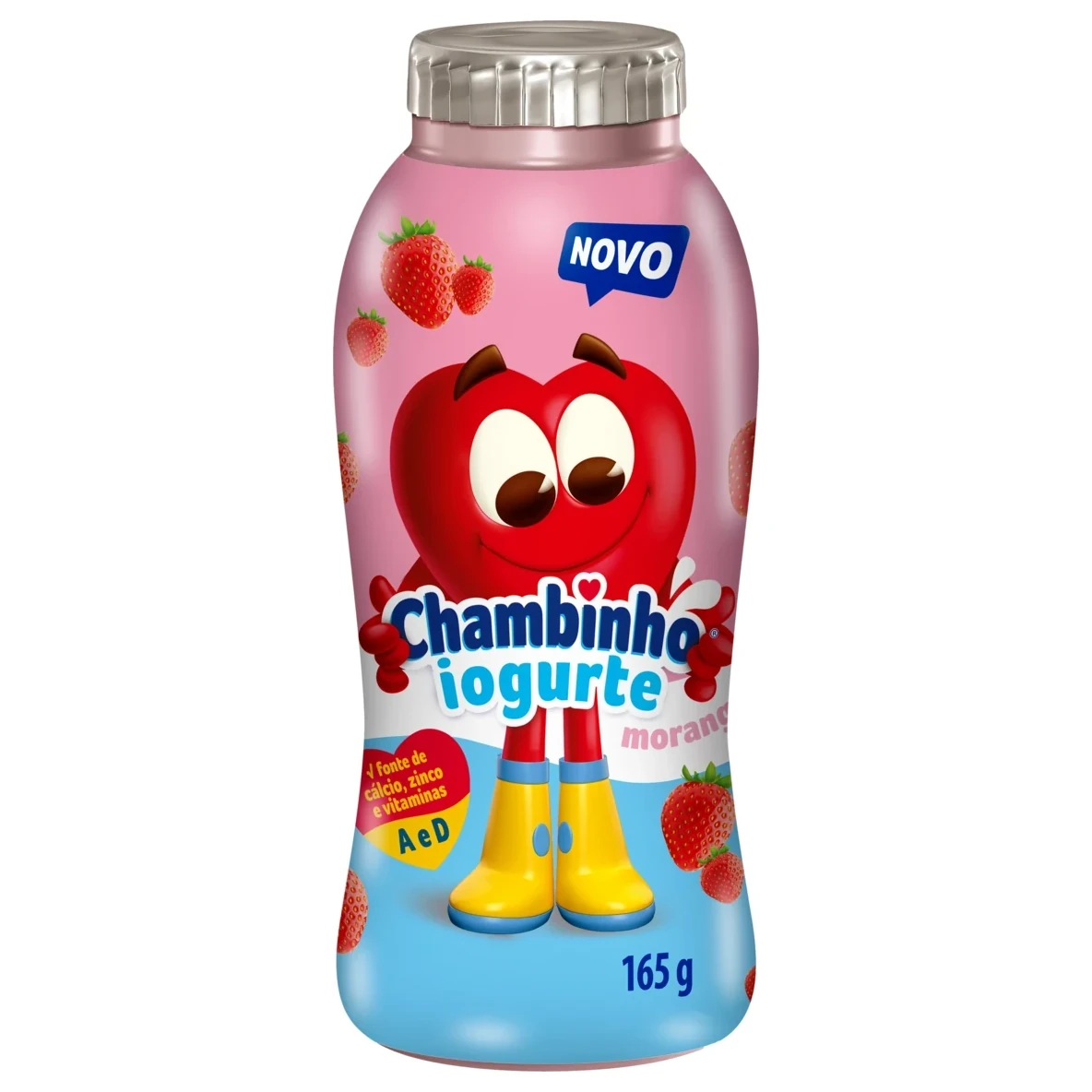 Iogurte Chambinho Morango Nestle Garrafa 165g