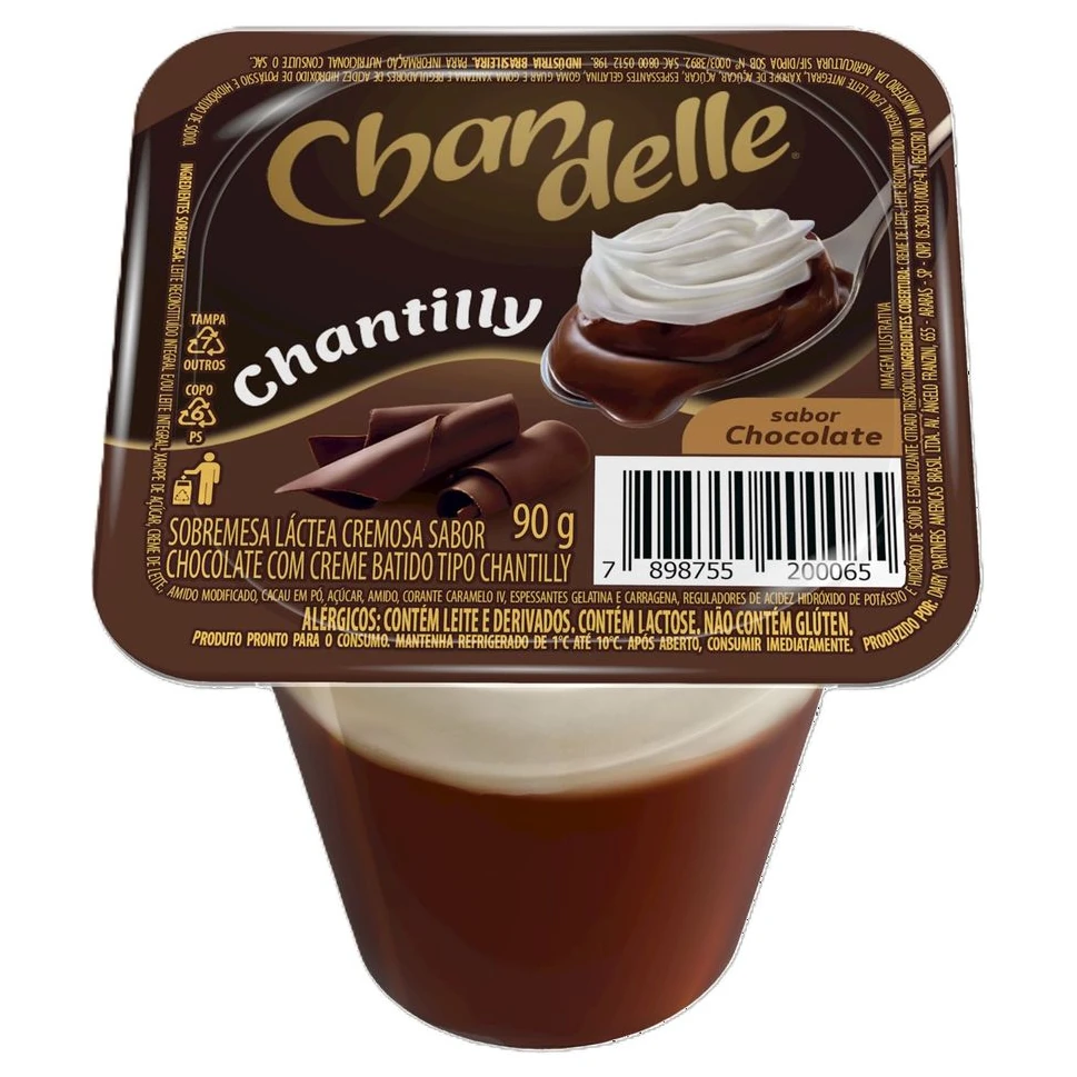Sobremesa Lactea Chantilly Chandelle Pack 90g