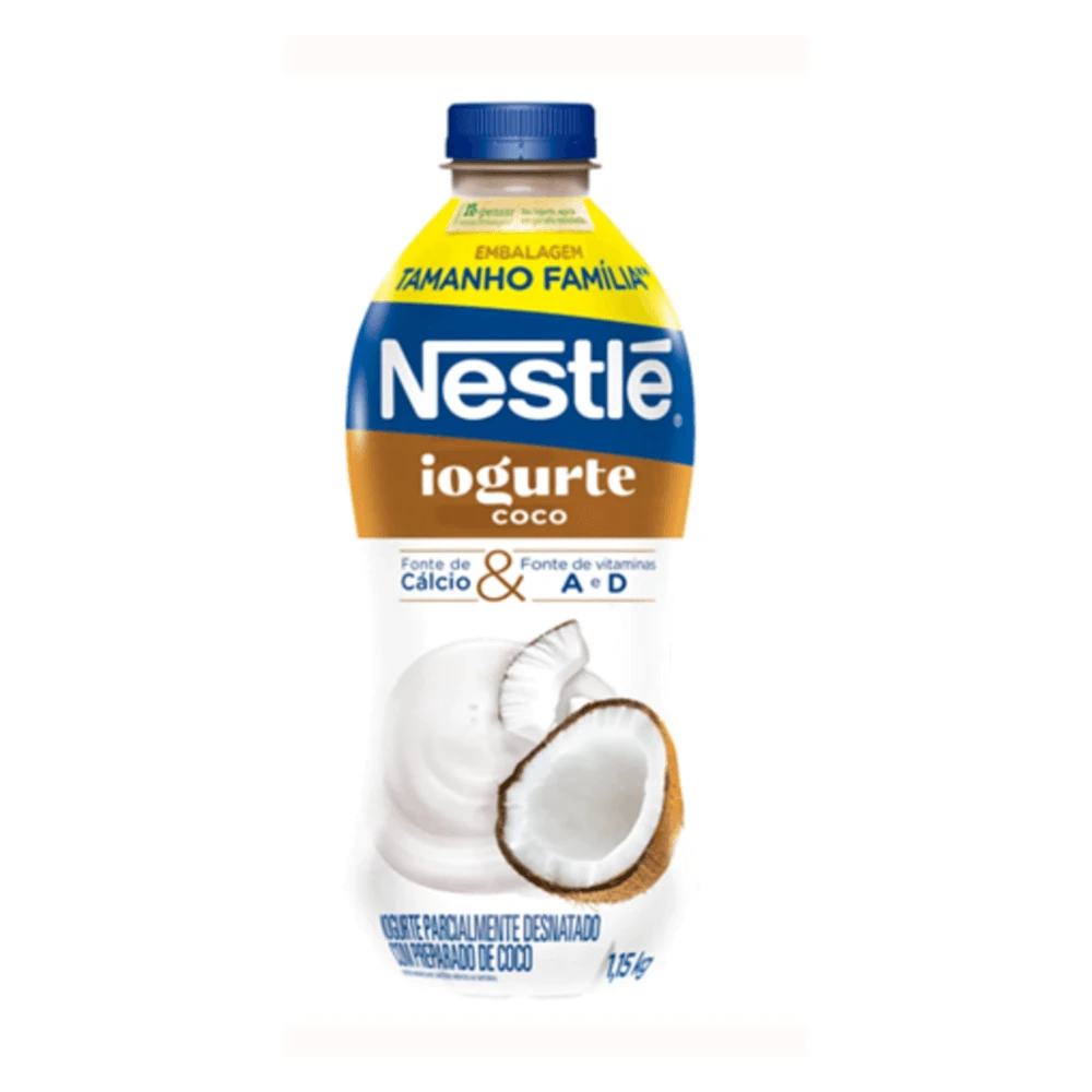 Iogurte Desnatado Triplo ZERO Coco Nestle Garrafa 1150g