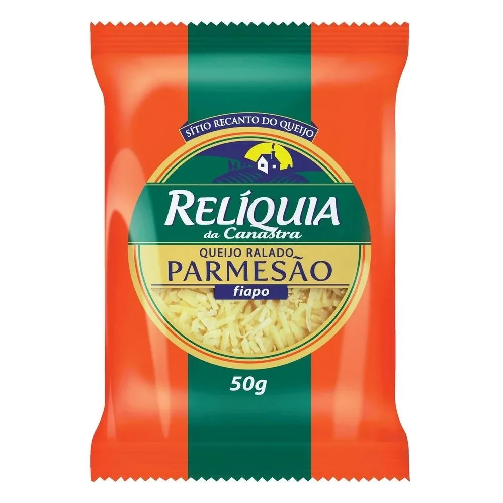 Queijo Parmesão Ralado Fiapo Reliquia Pacote 50g