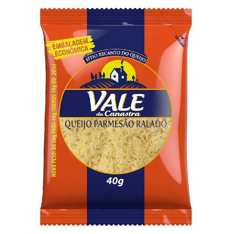 Queijo Parmesão Ralado Fiapo Vale da Canastra Pacote 40g