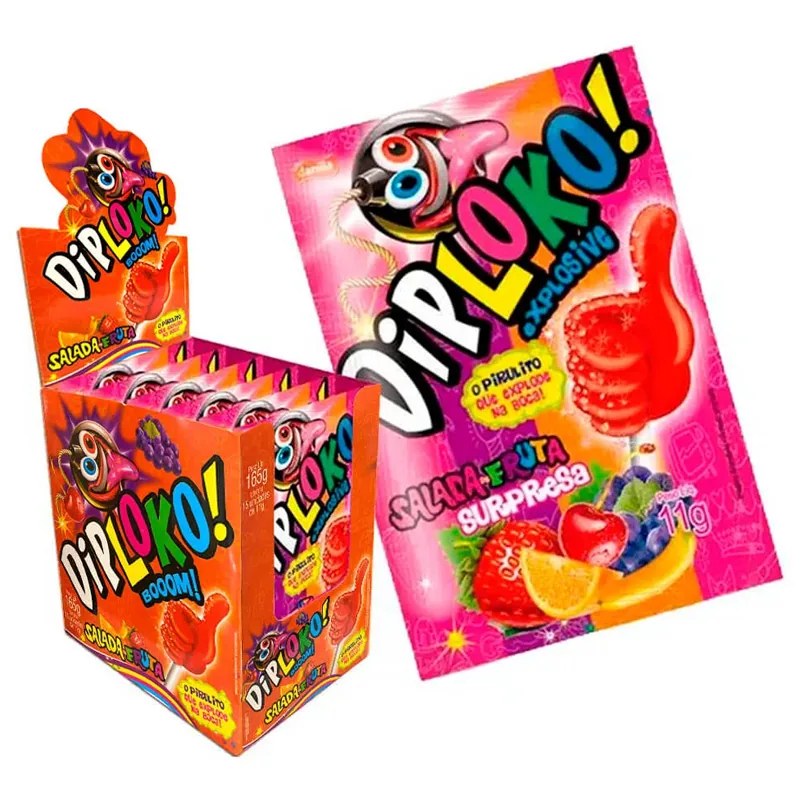 Pirulito Diploko Booom Salada de Frutas Danilla 11g
