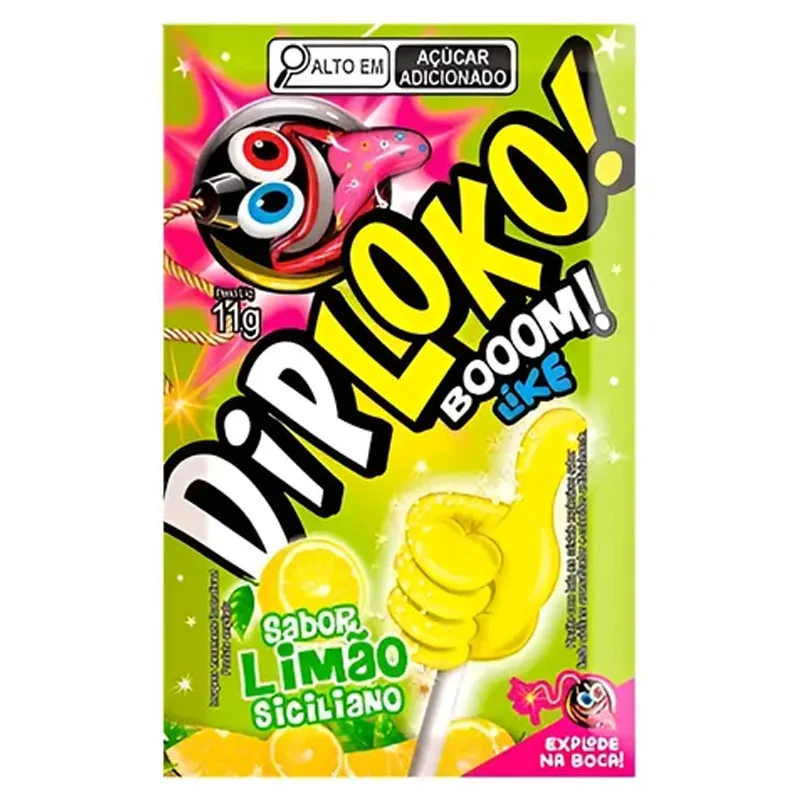 Pirulito Diploko Booom Limão Siciliano Danilla 11g