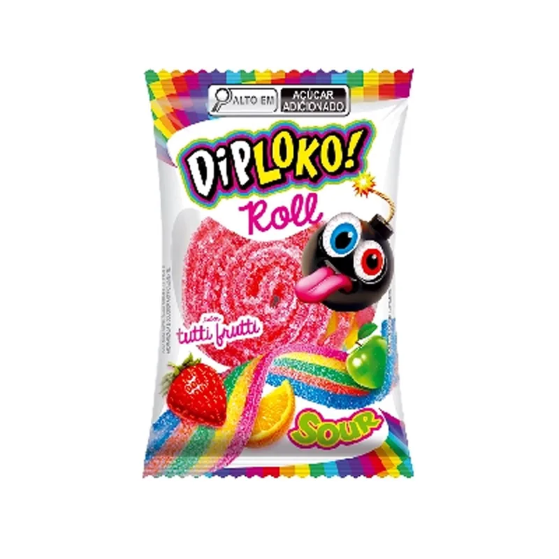 Bala Mastigavel Diploko Roll Tutti Frutti Danilla 18g