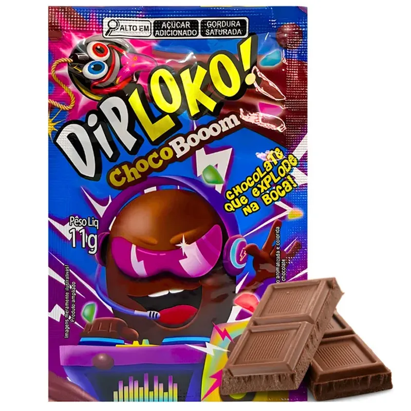 Bala Diploko Chocobooom Danilla Pacote 11g