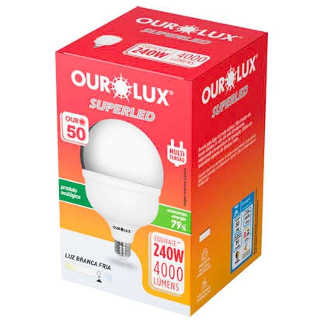 Lampada LED Superled Branca 6500k 50w Bivolt Ourolux