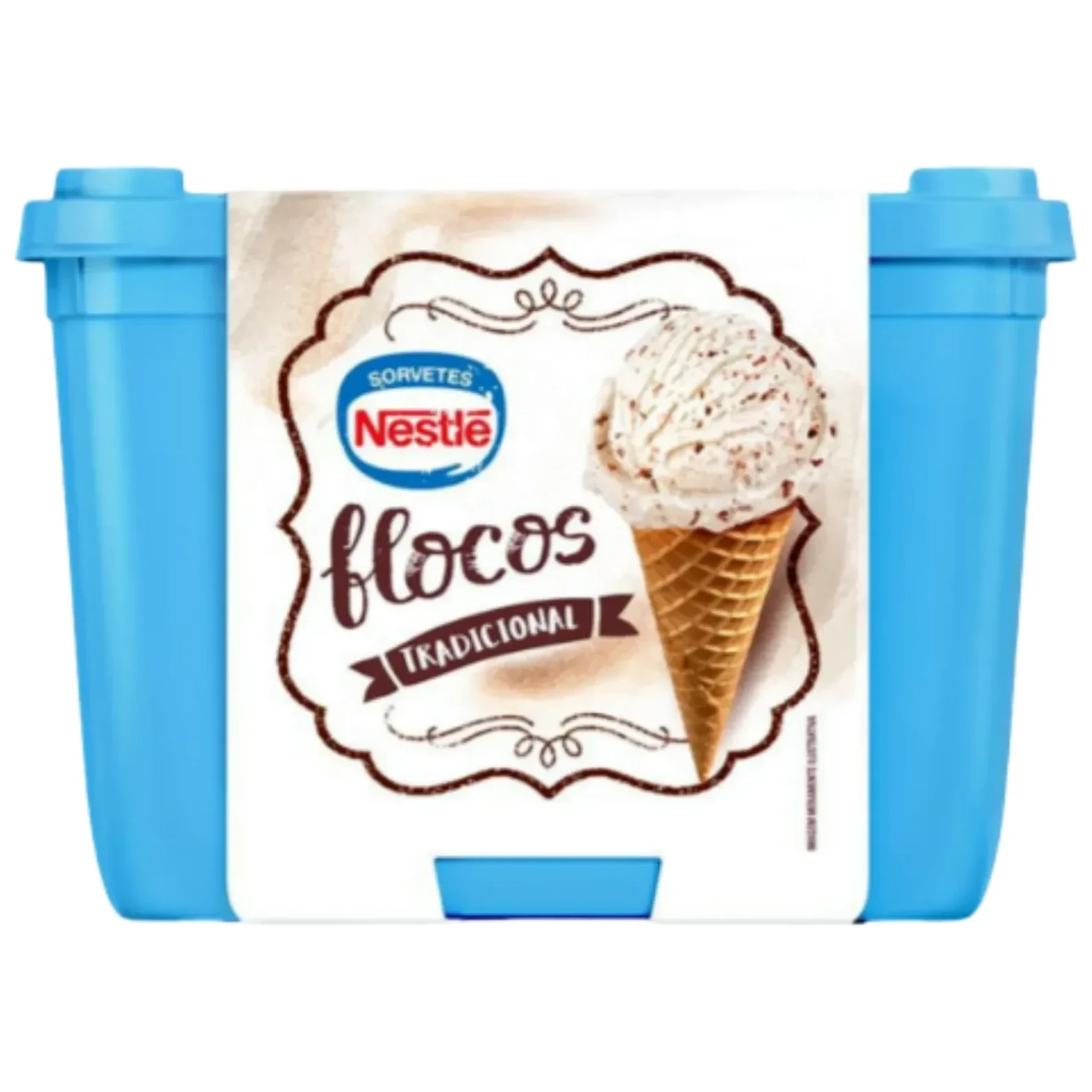 Sorvete Congelado Tradicional Napolitano Flocos Nestle Pote 1,5L