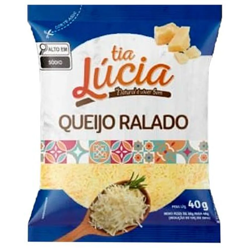 Queijo Parmesão Ralado Tia Lucia Pacote 40g