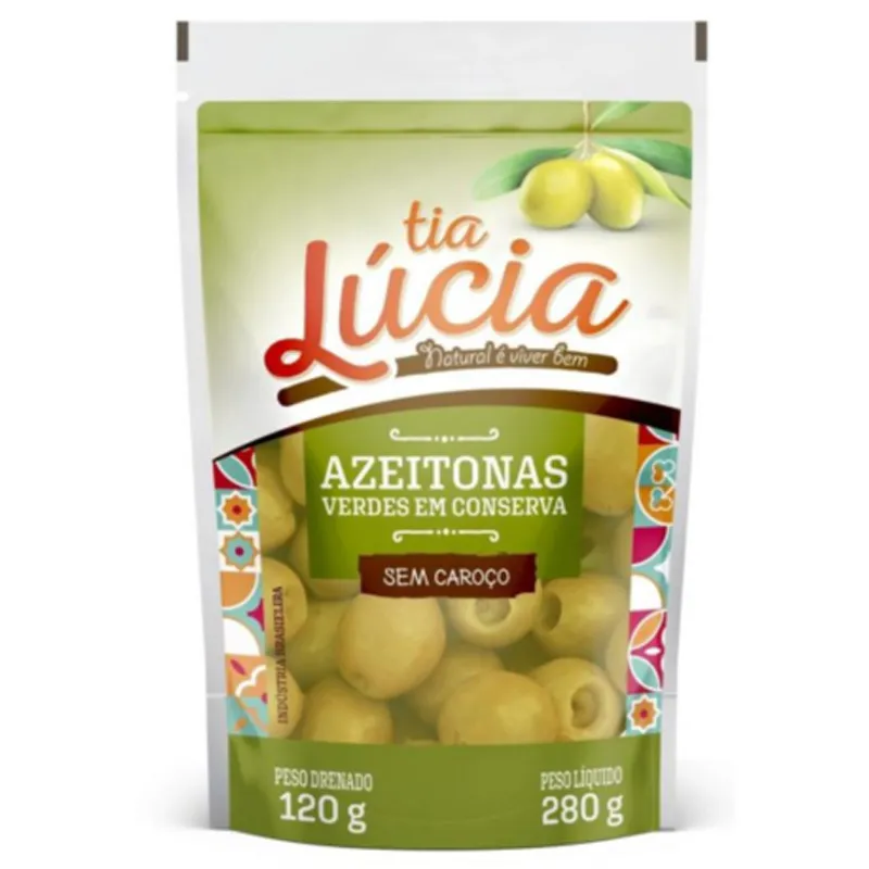Azeitona Verde Fatiada Tia Lucia Sachet 120g