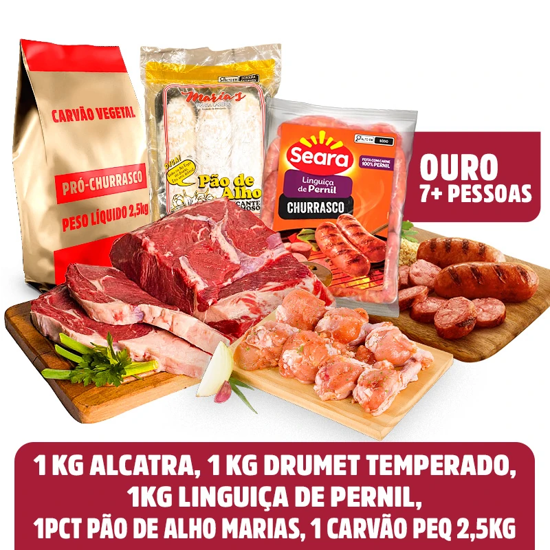 Kit Churrasco Ouro 7 Pessoas AeF